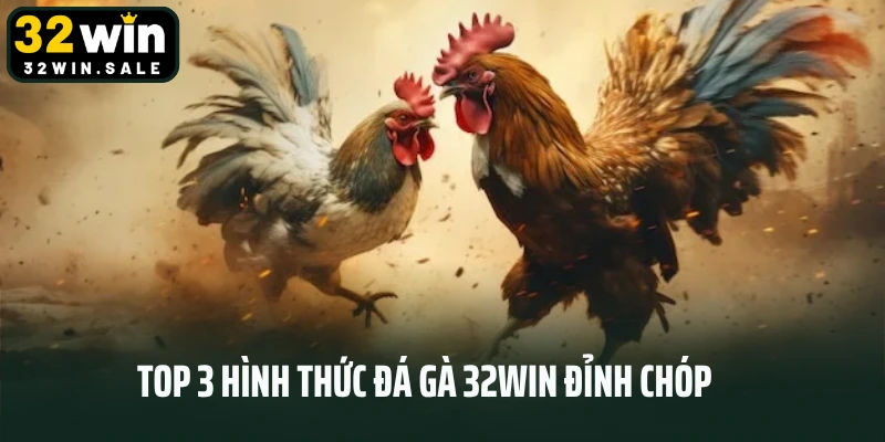 Top 3 hình thức đá gà 32win đỉnh chóp